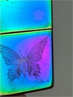 Butterfly Zippo rainbow finish