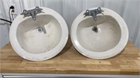 Two 19” round sinks