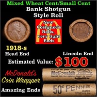 Lincoln Wheat Cent 1c Mixed Roll Orig Brandt McDon