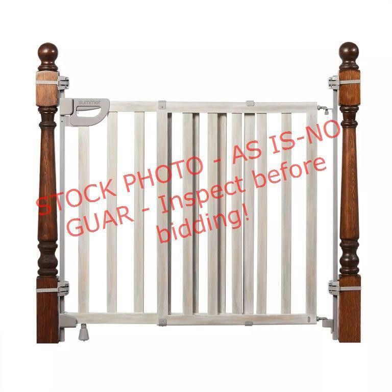 Wood banister &  stair safety gate
