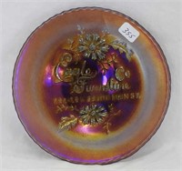 Eagle Furniture Co 6" advertising plate - amethyst