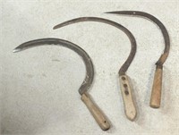 (3) ANTIQUE SICKLES