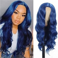 Sabosi Blue wig Long Wavy Wigs for Women 26 Inch