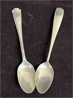 (2)  IU medical STERLING silver spoons