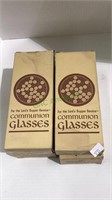Four box lot of vintage communion glasses - one