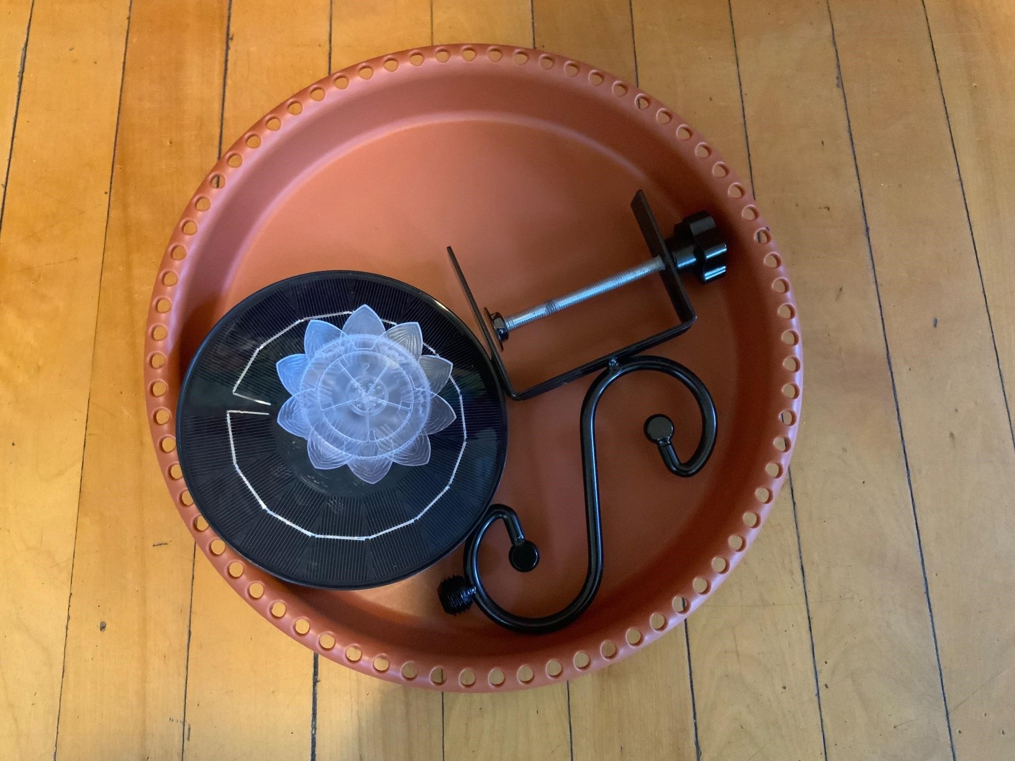 Deck Mounted Bird Bath,Solar