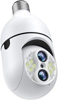 E27 Light Bulb Security Camera(Dual Lens), 10XHybr