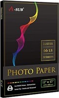 A-SUB Premium Photo Paper Luster 11x17 Inch 66lb f