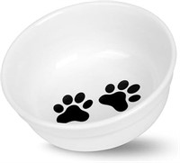 COMESOON 13 oz Ceramic Cat Bowls with Paws Pattern