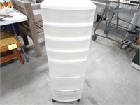 Plastic Cabinet on Wheels - 13 x 15 x 41H