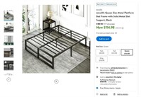 E1630  Amolife Queen Size Metal Platform Bed