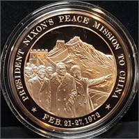 Franklin Mint 45mm Bronze US History Medal 1972