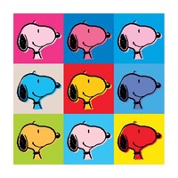 Peanuts, "Snoopy Goes Pop" Hand Numbered Canvas (4