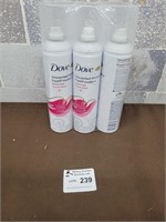 3 Dove uncented hair spray