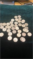 Lot of 40 Silver Quarters 1964