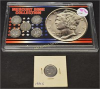 6 US Dimes Including Mercury