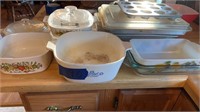 Casserole dishes, bake pans, glass pans, mini
