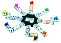 Mexican Train Dominoes in Aluminum Case