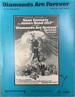 Sean Connery signed Diamonds Are Forever sheet mus