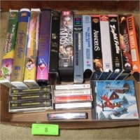 ASST. DVD'S, VHS TAPES & CASSETTES