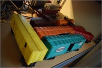 Assorted Colored Train Cars