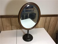 Early cast iron base dressing mirror
