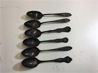 (6) vintage sterling silver spoons