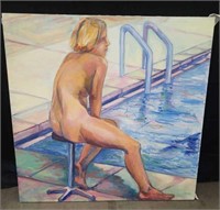Nude painting on canvas