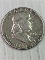 1951 Franklin Silver Half
