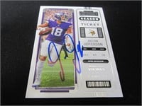 JUSTIN JEFFERSON SIGNED SPORTS CARD WITH COA