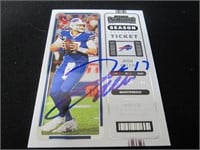 JOSH ALLEN SIGNED SPORTS CARD WITH COA