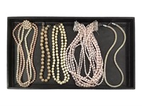 5 Faux Pearl Necklaces