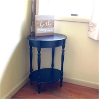 Modern Side Table w/ Sign