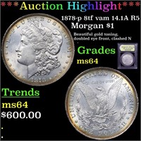 *Highlight* 1878-p 8tf vam 14.1A R5 Morgan $1 Grad