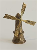 VTG HEAVY BRASS DUTCH WINDMILL BELL-VERY NICE