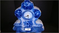 Blue and White Ceramic Clock