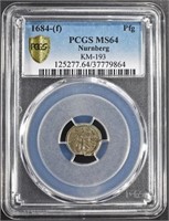 1684-(f) NURNBERG PFG PCGS MS64 KM-193