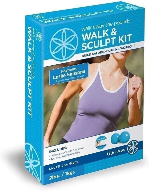 NEW- Gaiam Walk & Scuplt Kit (2-2Lbs Soft Balls)