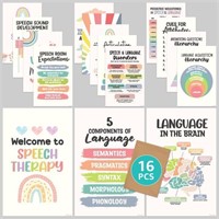 16 Speech Therapy Posters for Office - 11x17in