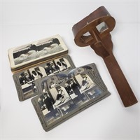 ANTIQUE STEREOSCOPE W/ CARDS