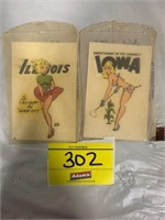 (2) DECALCO INC. 1950s PIN-UP GIRL STYLE DECALS,
