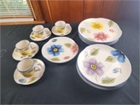 Laurie gates floral plates and tea cups with