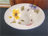 Laurie Gates xlarge floral bowl 15.5 x6