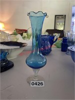 Tall Thinner Glass Bud Vase  (living room)