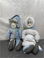 Older couple cloth dolls