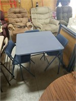 Card table and 3 chairs