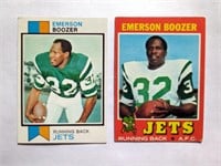 2 Emerson Boozer Topps Cards 1971 & 1973