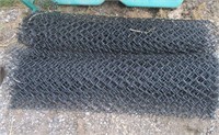 2 ROLLS OF BLACK CHAIN LINK FENCE