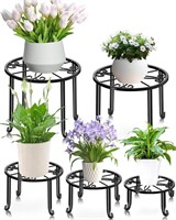 New $43 Plant Stands Sets of 5(Black, Anti-Rust)