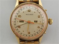 14K Gold Movado Triple Date Watch.Vintage